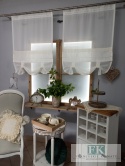 KPL , KOMPLET ROLETEK ROLETKA panel BATYST GIPIURA , shabby, vintage 80/100