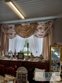 KPL. KOMPLET ZASŁONY + LAMBREKIN KWIATY , PROWANSJA , SHABBY CHIC , VINTAGE