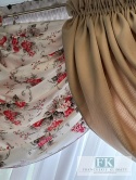 KPL. KOMPLET ZASŁONY + LAMBREKIN KWIATY , PROWANSJA , SHABBY CHIC , VINTAGE