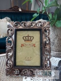 RAMKA NA ZDJECIE 26,5 CM MIEDZIANO ZŁATA ORANMENT