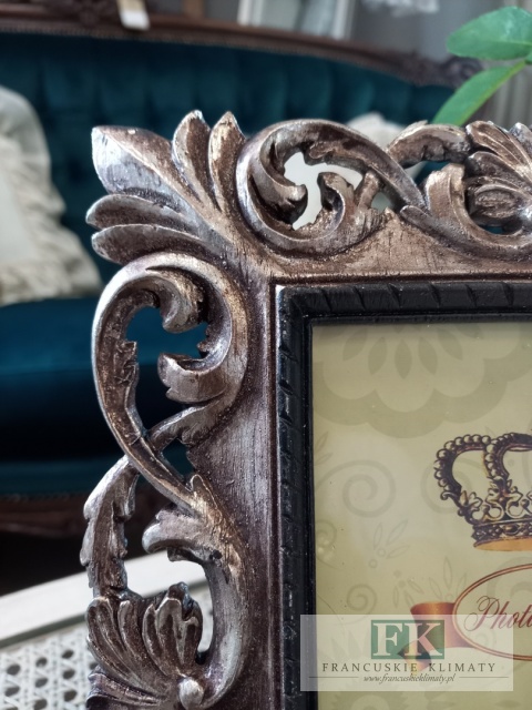 RAMKA NA ZDJECIE 26,5 CM MIEDZIANO ZŁATA ORANMENT