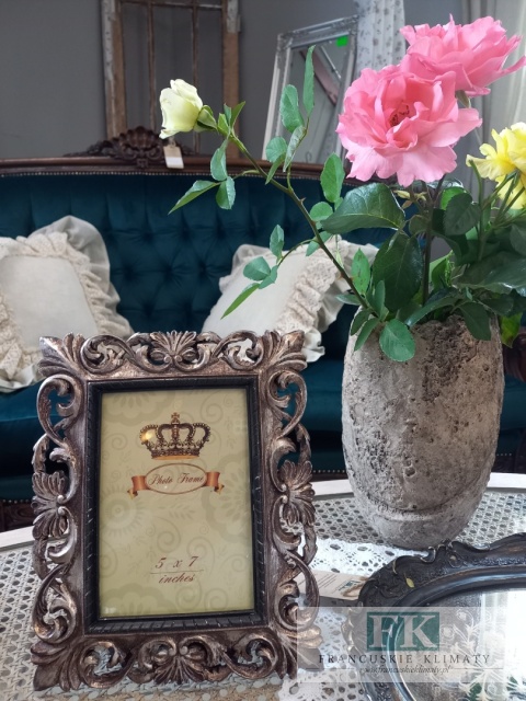 RAMKA NA ZDJECIE 26,5 CM MIEDZIANO ZŁATA ORANMENT