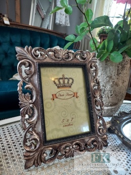 RAMKA NA ZDJECIE 26,5 CM MIEDZIANO ZŁATA ORANMENT