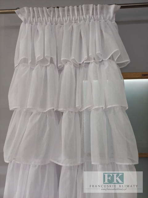 ZASŁONA FALBANY W STYLU PROWANSALSKIM , FRANCUSKIM , SHABBY , 8 falban